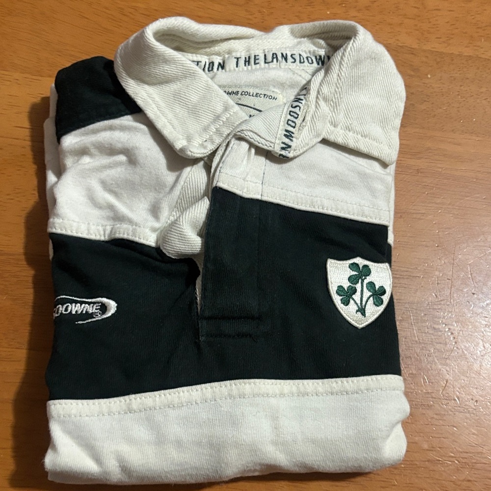 Lansdowne Kids Black and White Rugby Shirt